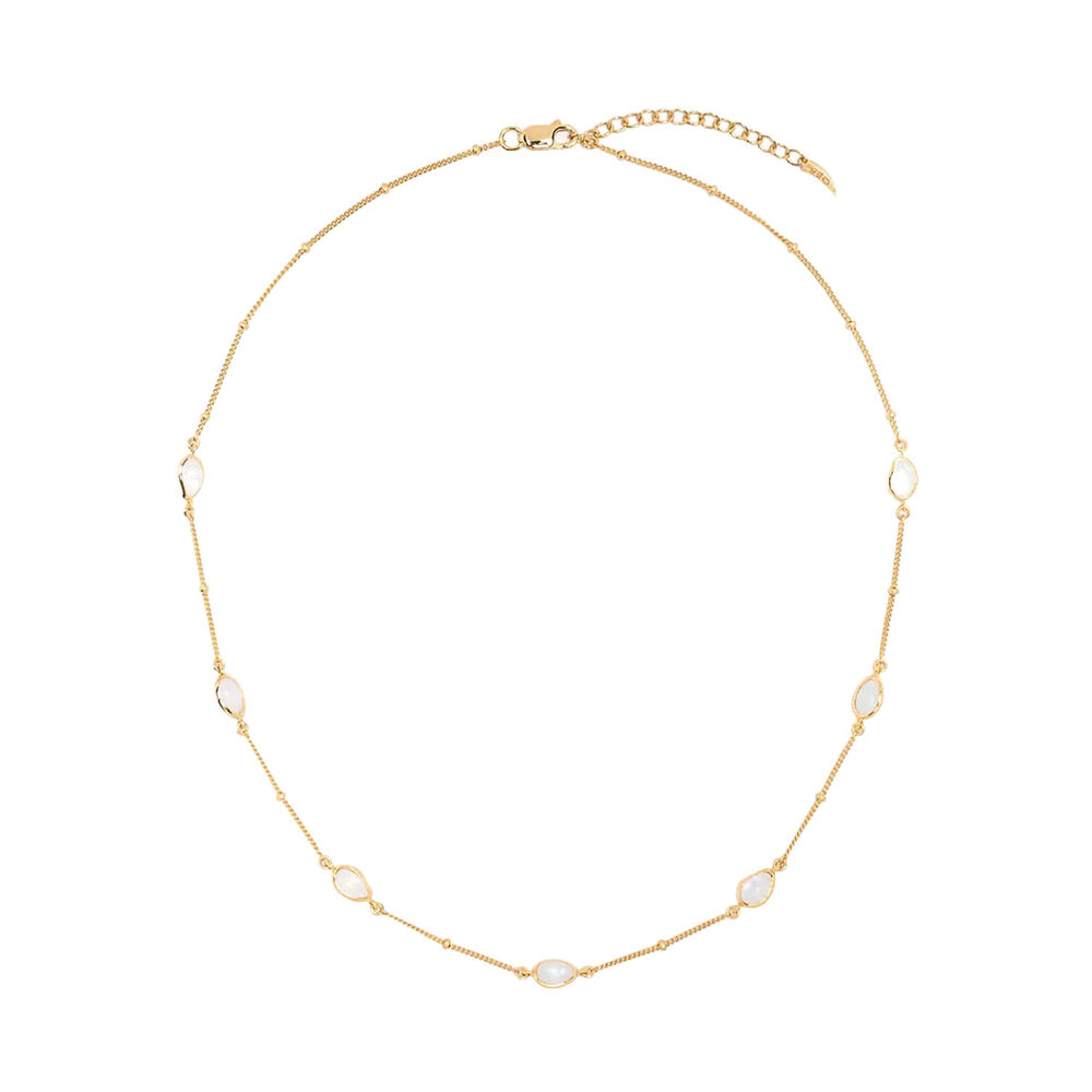 Missoma 18ct Gold Vermeil Sterling Silver Magma Gemstone Charm Choker Necklace