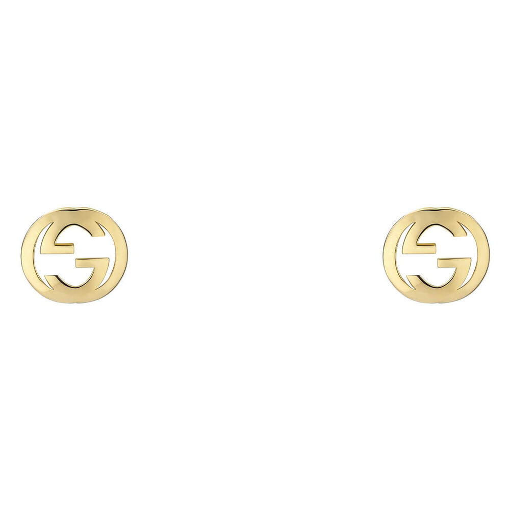 Gucci Interlocking G 18ct Yellow Gold Stud Earrings