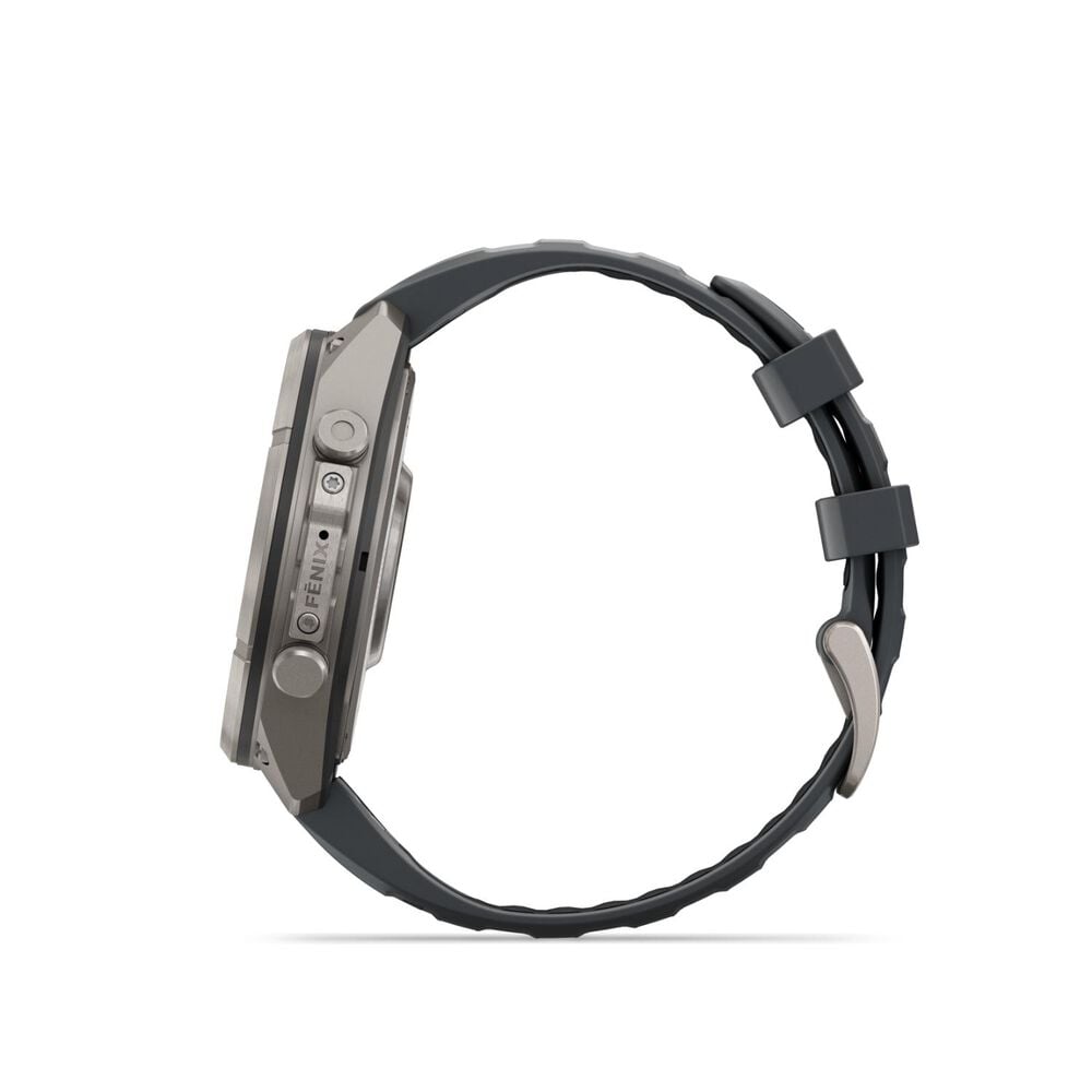 Garmin fenix 9 Pro 47mm Titanium Graphite/Black Silicone Strap Watch