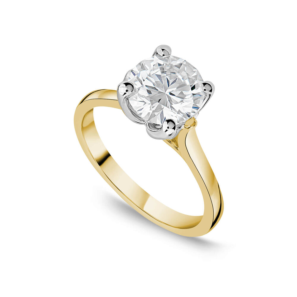 Born 18ct Yellow Gold 2.00ct Lab Grown Round Solitaire Diamond Ring