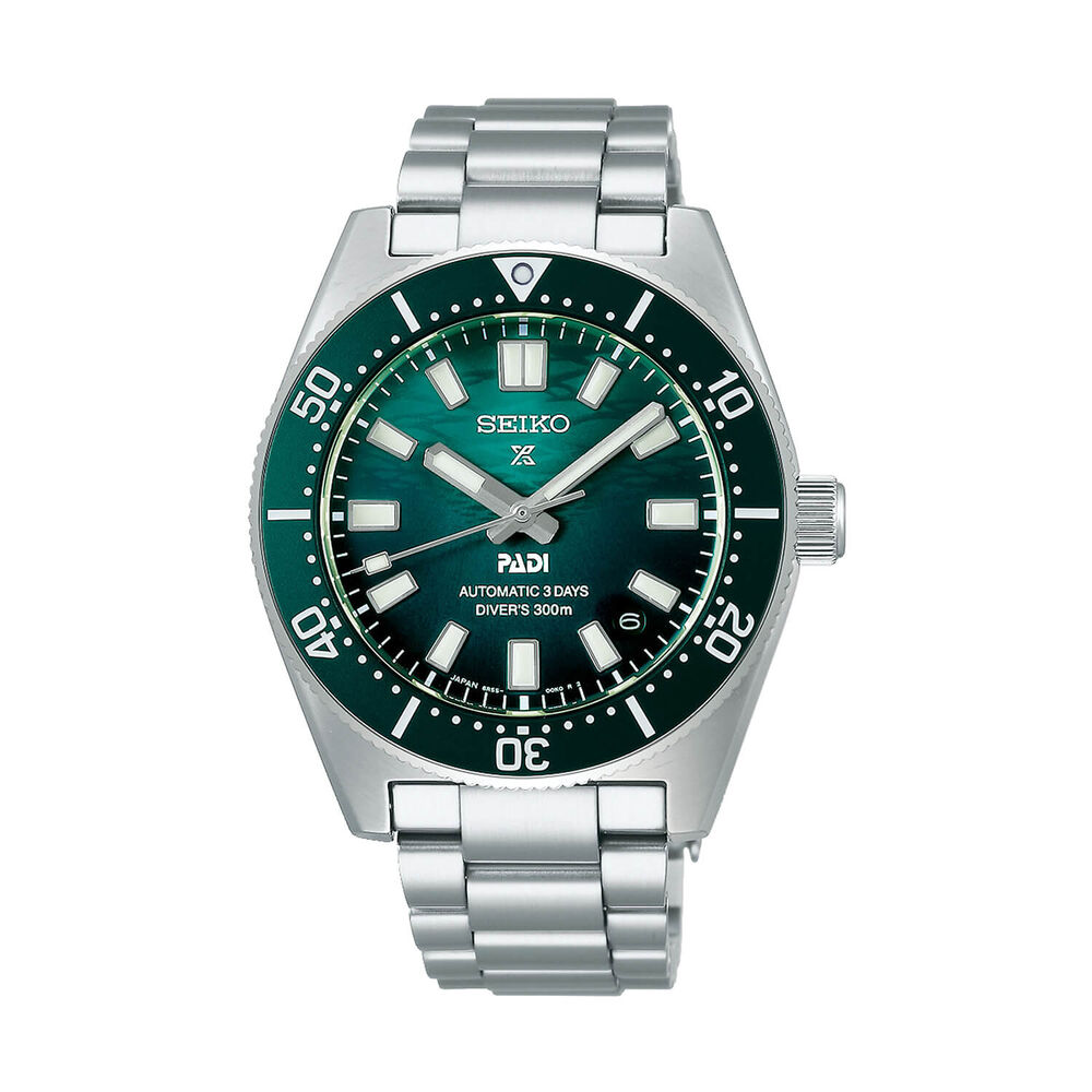 Seiko Prospex 1965 Heritage Diver’s PADI Special Edition 40mm Green Dial Steel Bracelet Watch image number 0
