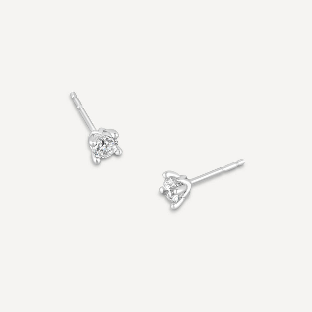 The Orchid Setting 18ct White Gold 0.50ct Diamond Stud Earrings image number 1