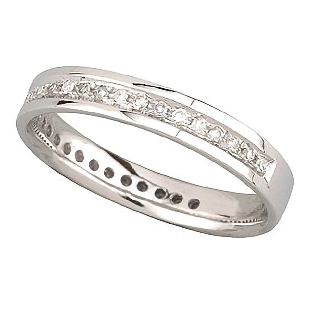 9ct white gold 0.15 carat 3mm diamond ring image number 0
