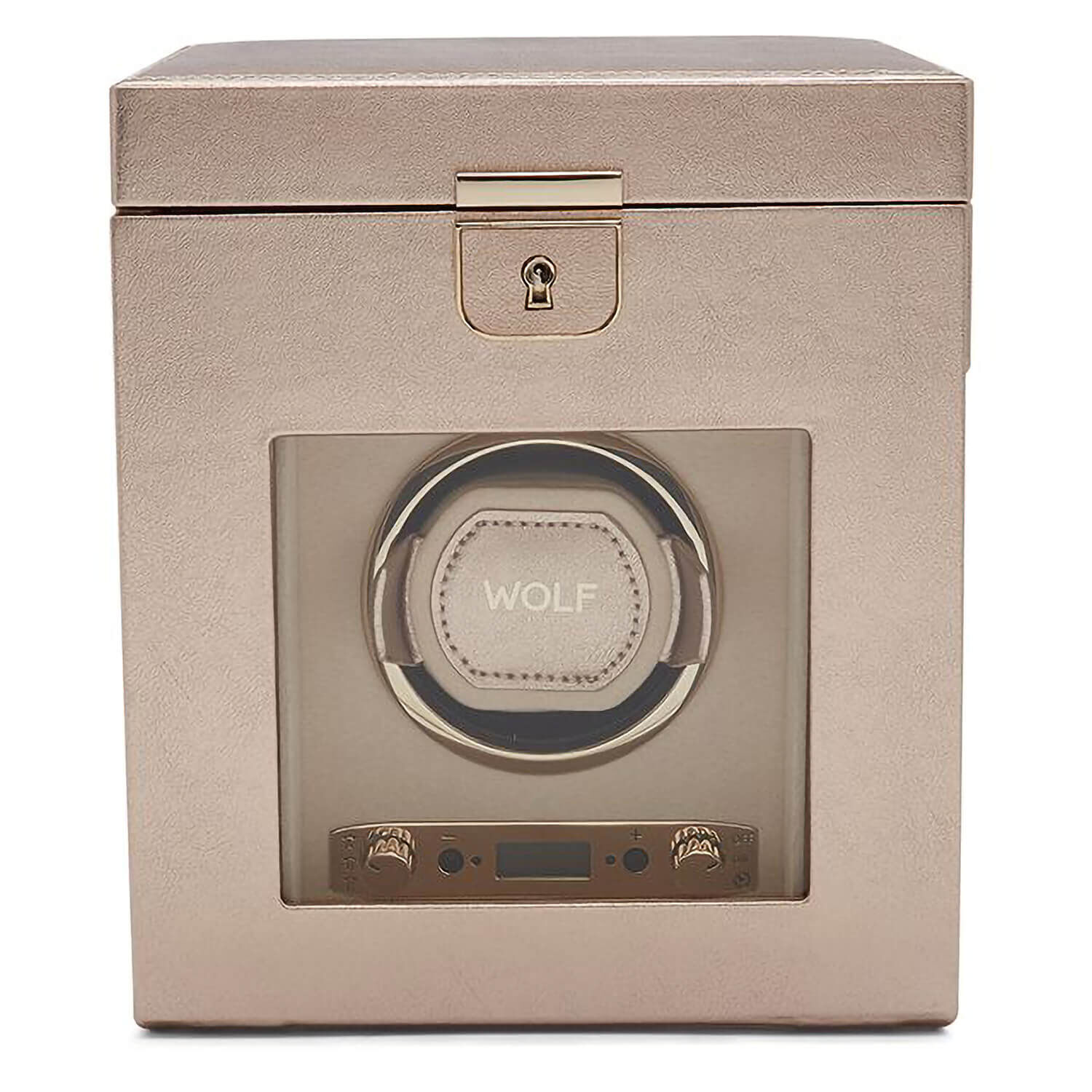 WOLF PALERMO Single Rose Gold Watch Winder at Fraser Hart