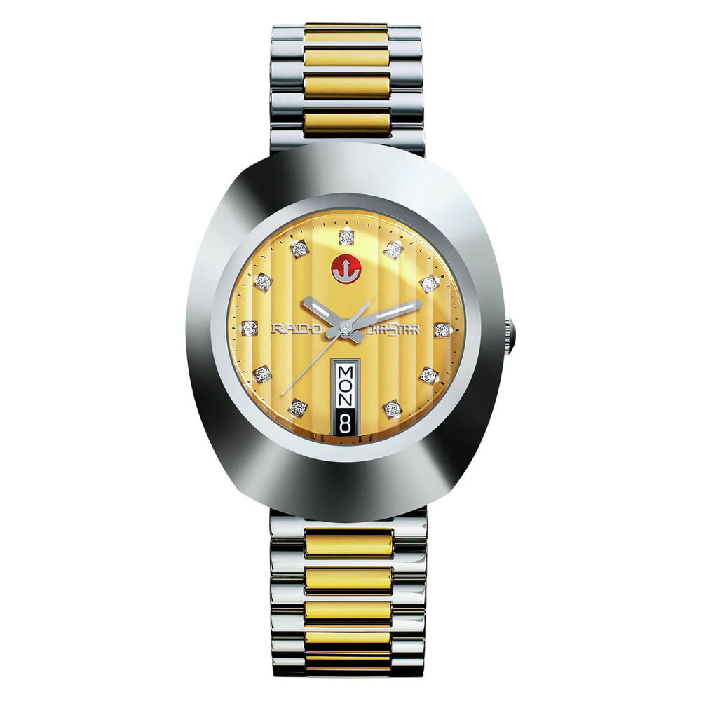 Rado Diastar 35mm Gold Dial Yellow Gold PVD Bracelet Watch image number 0