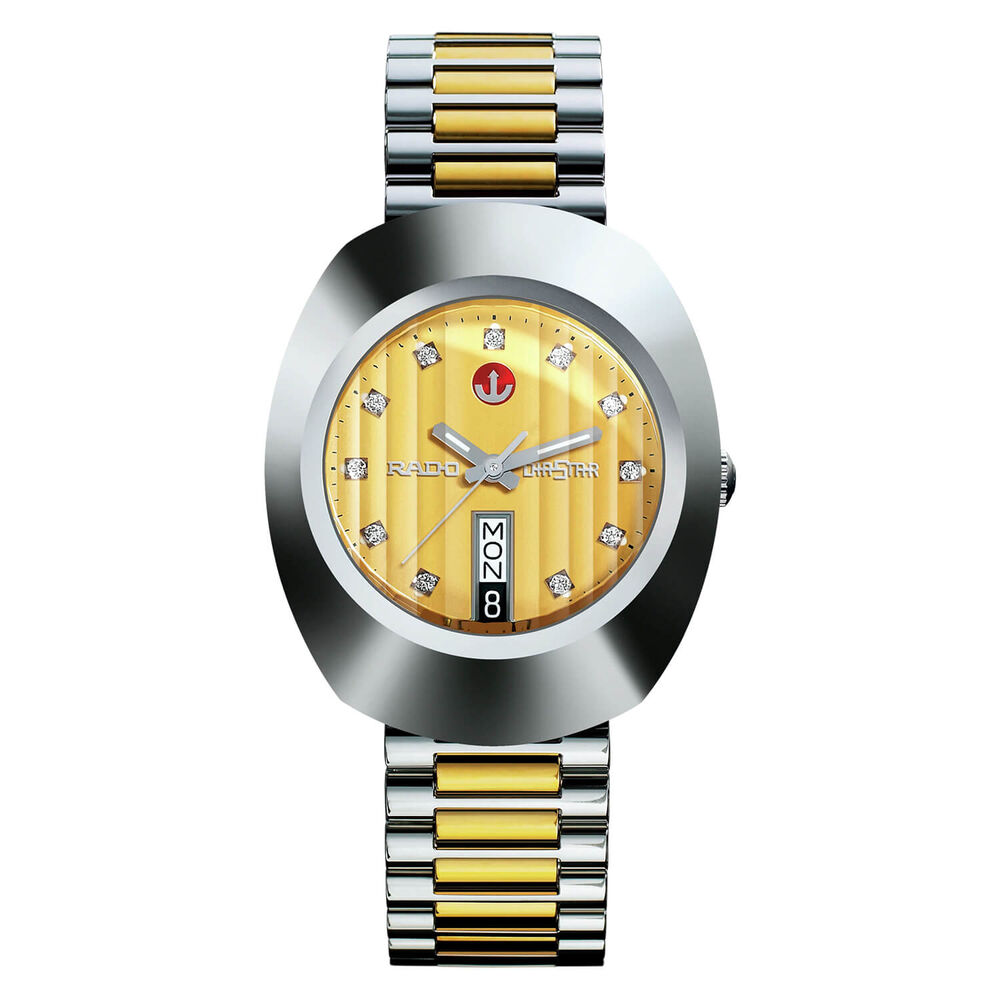 Rado Diastar 35mm Gold Dial Yellow Gold PVD Bracelet Watch
