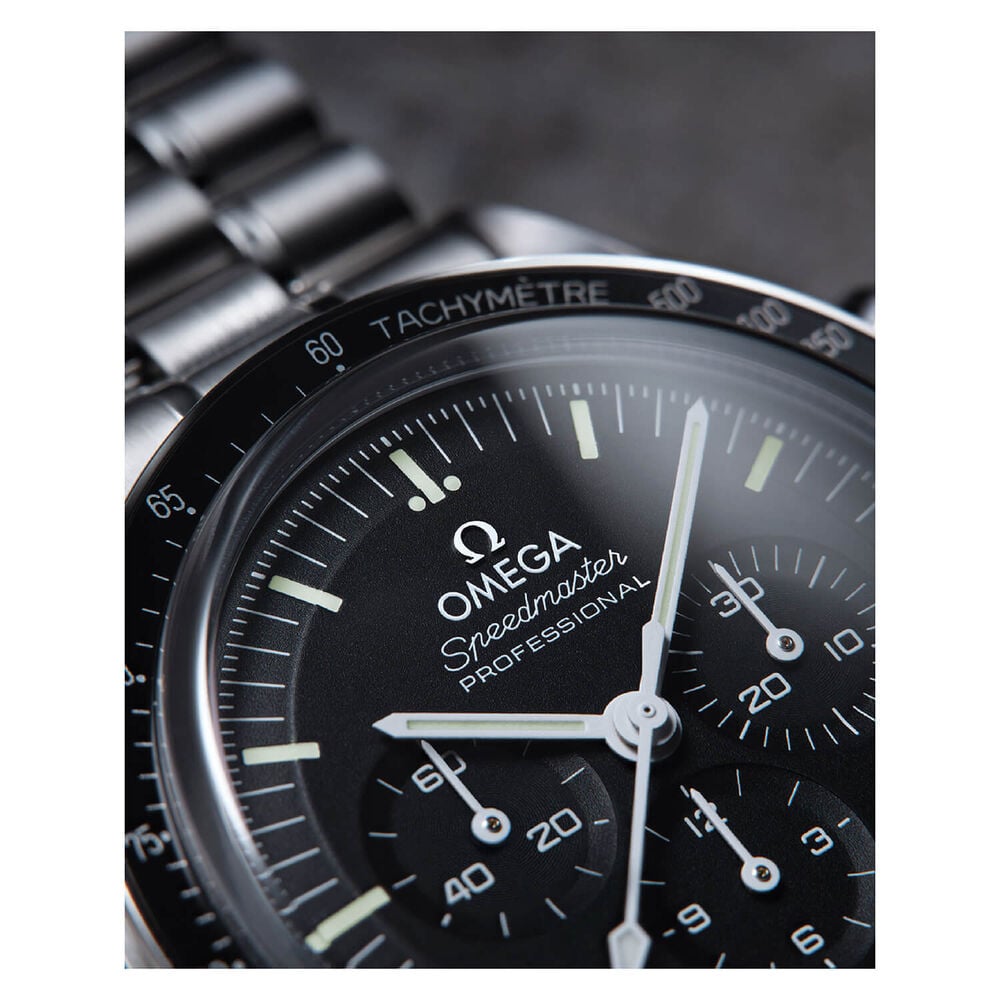 OMEGA Speedmaster Moonwatch 42mm Calibre 3861 Dial Chronograph Steel Case Watch image number 2