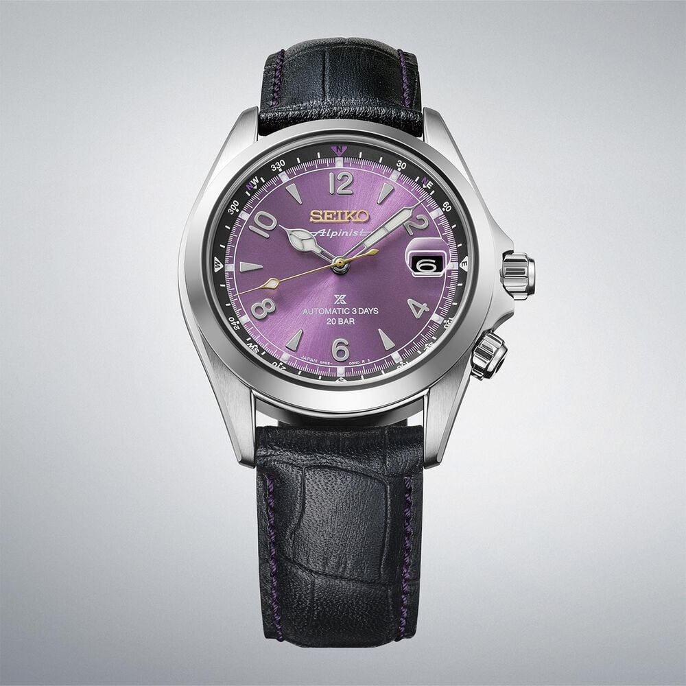 Seiko 145th Anniversary Alpinist Mechanical Limited Edition Edo Purple Watch