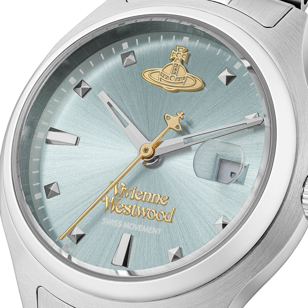 Vivienne Westwood Little Camberwell 29mm Light Blue Dial Silver Steel Bracelet Watch image number 1