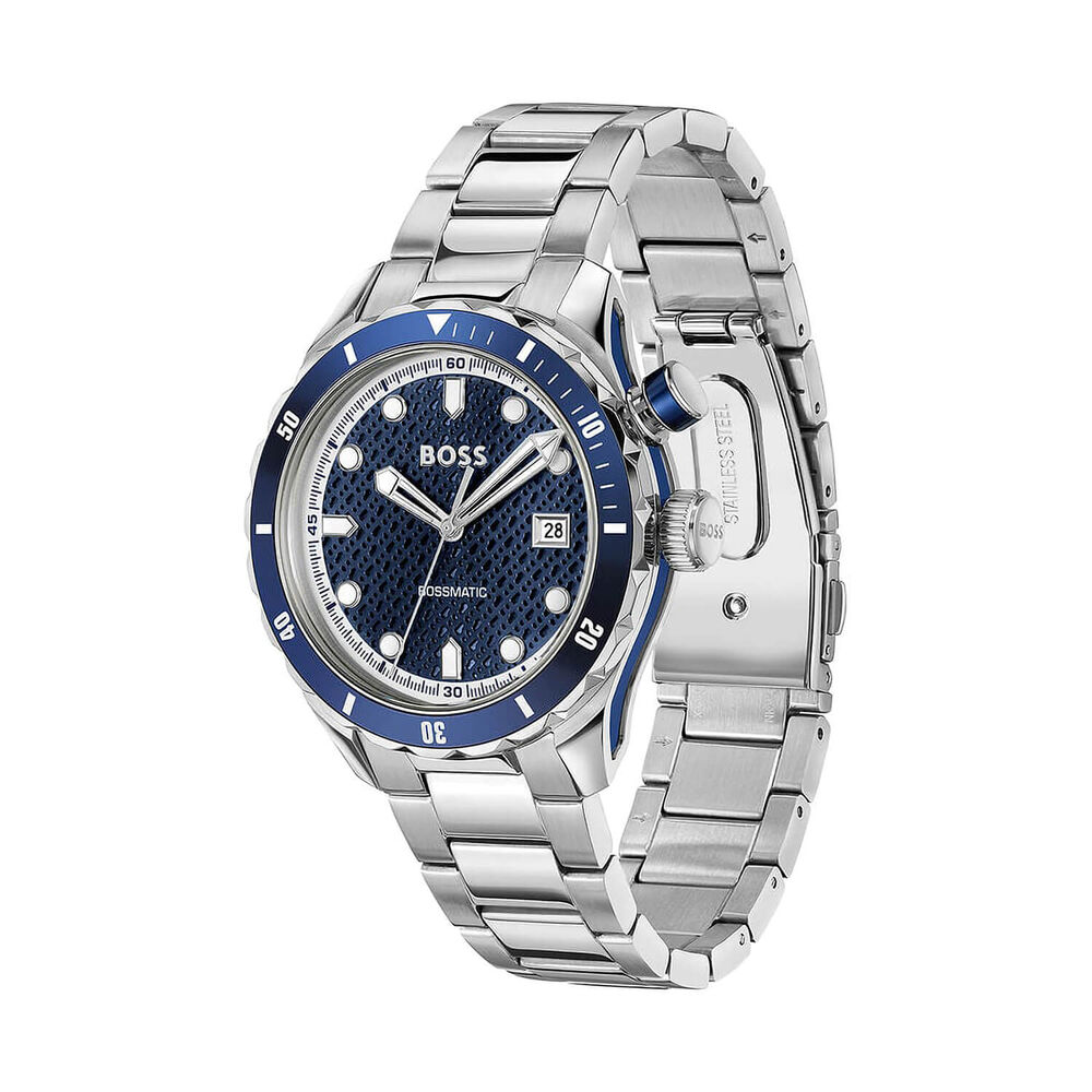 BOSS Bossmatic 42mm Blue Dial Stainless Steel Bracelet Watch