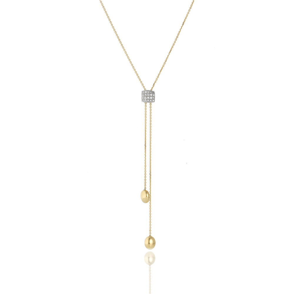 Chimento 18ct Yellow Gold and Diamond Armillas Collection Acqua Lariat Necklace image number 0