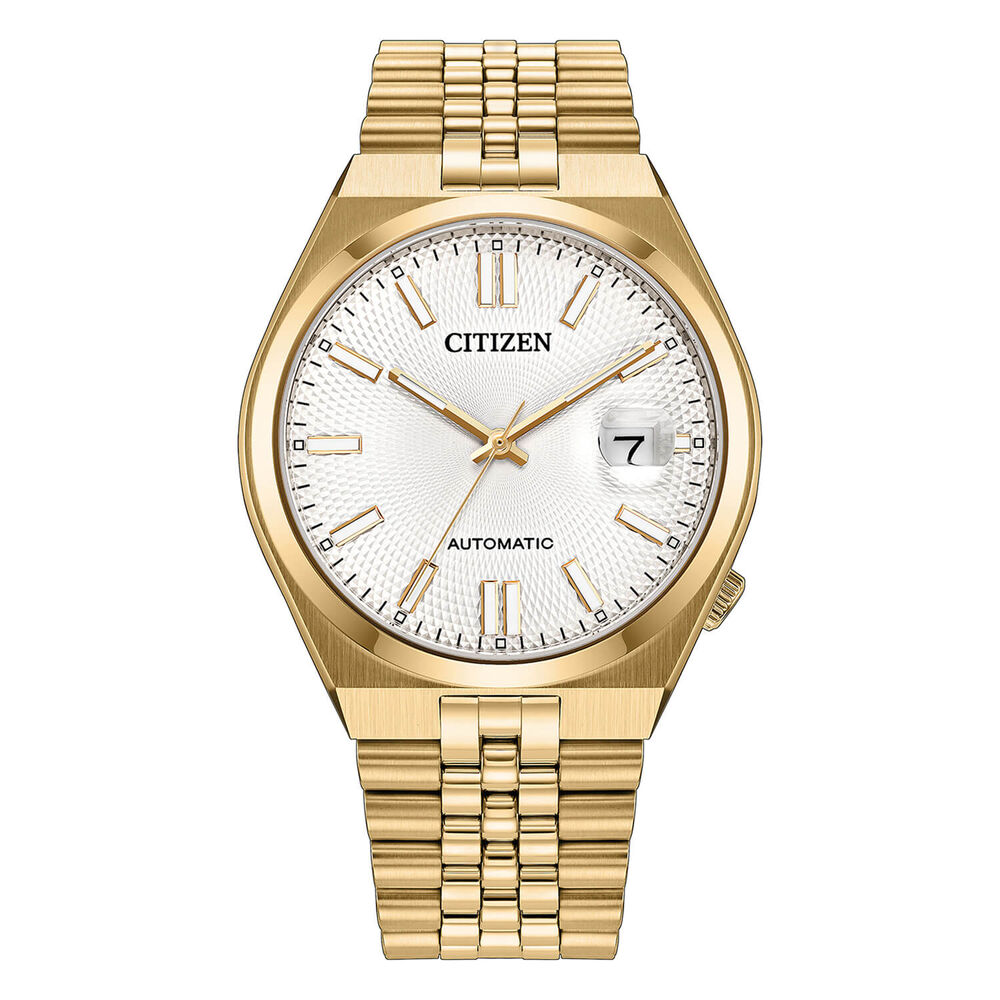 Citizen Tsuyosa 60 40mm Silver Dial Yellow Gold Tone Steel Bracelet Watch