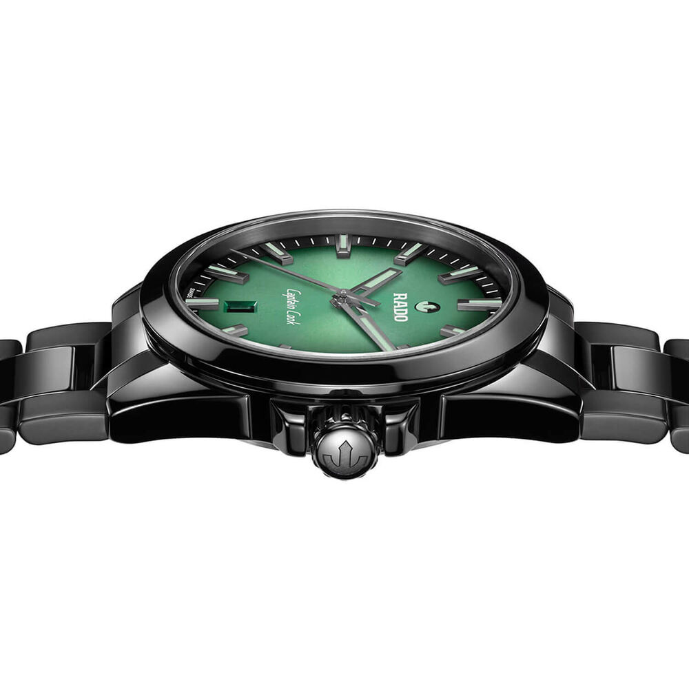 Rado Captain Cook Discover 40.7mm Green Dial Black Ceramic Bracelet Watch