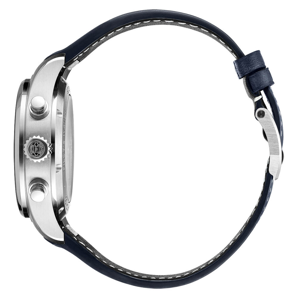 IWC Schaffhausen Pilot's Watch Chronograph 41 Blue Dial Strap Watch image number 4