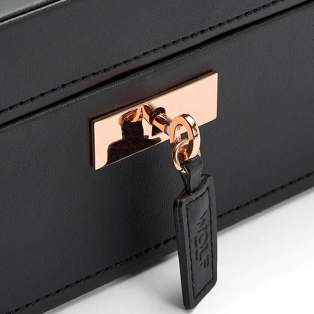 WOLF Axis 10 Pc Copper Plated Finish Vegan Leather Watch Box