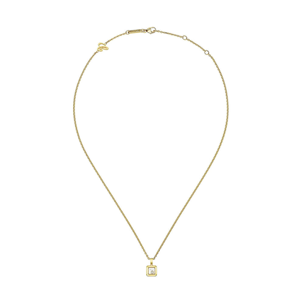 Chopard Happy Diamonds Icons 18ct Yellow Gold 0.05ct Diamond Square Pendant image number 2