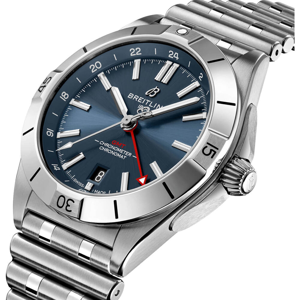 Breitling Chronomat Automatic GMT 40 Blue Dial Bracelet Watch image number 1