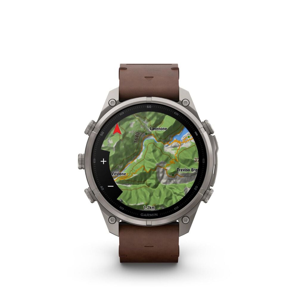 Garmin fenix 9 Pro 47mm Titanium Walnut Leather Strap Watch