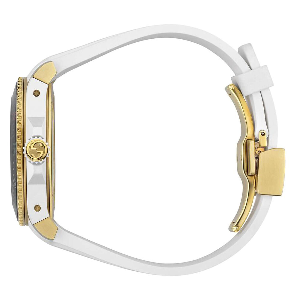 Gucci Dive 40mm White Dial White Strap Unisex Watch