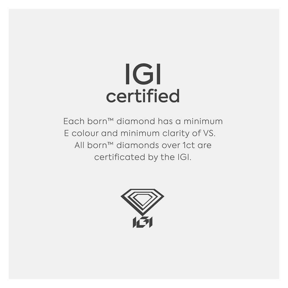 Born Platinum 1.90ct Lab Grown Oval Lab Grown Diamond Sides Ring image number 5