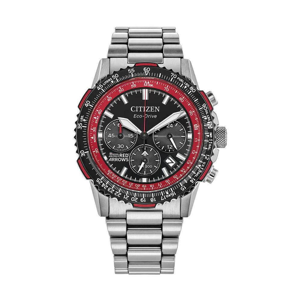 Citizen Red Arrows Promaster Air Navihawk 40mm Black Dial Stainless Steel Bracelet Watch