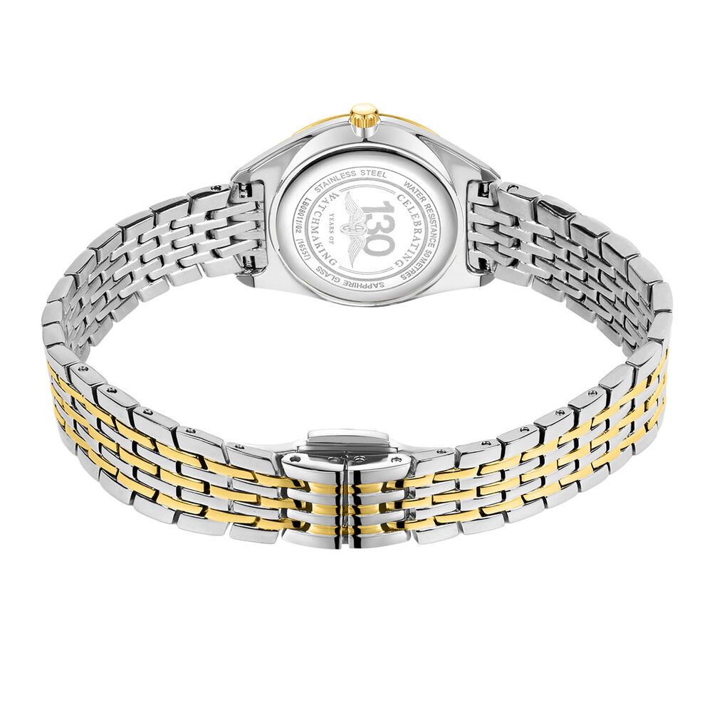 Rotary Ultra Slim 27mm Silver Dial Silver & Gold Plated Stainless Steel Bracelet Watch