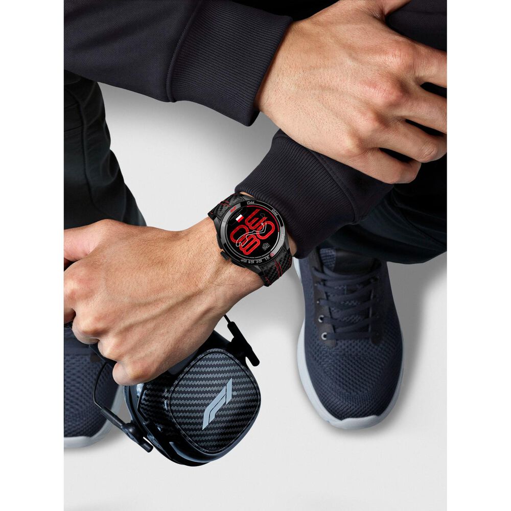 TAG Heuer Connected Calibre E5 x Formula 1 Edition 45mm Dial Black Rubber Strap Watch image number 8