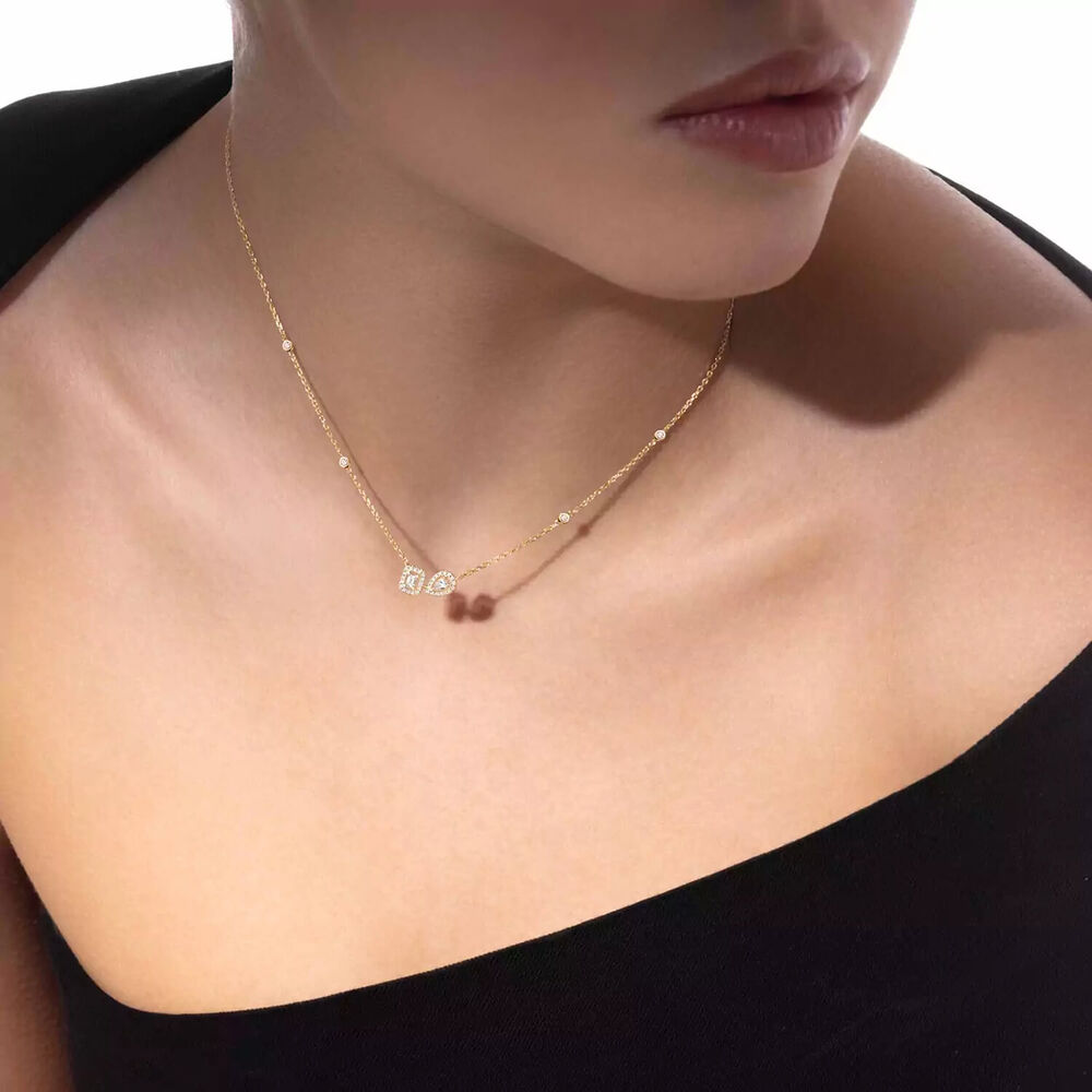 Messika My Twin Toi & Moi Yellow Gold 0.30ct Diamond Necklace image number 2