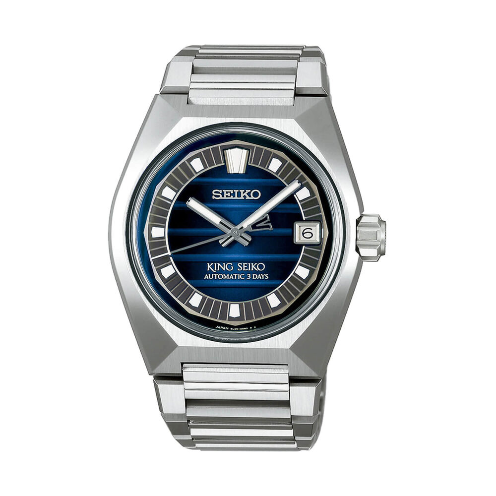 Seiko King Seiko VANAC  'Tokyo Midnight' 41mm Blue Dial Steel Bracelet Watch