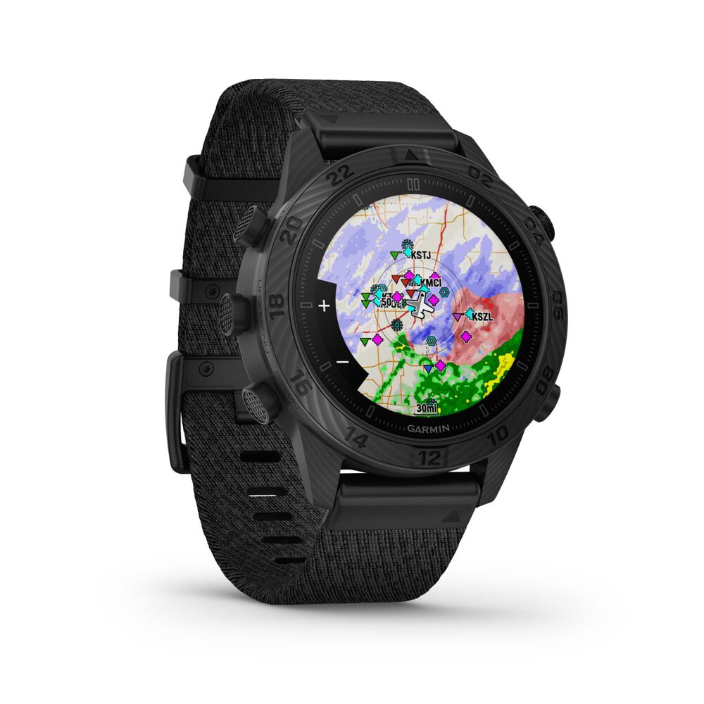 Garmin MARQ® Commander (Gen 2) - Carbon Edition 46mm Titanium Case Nylon Strap Watch image number 9