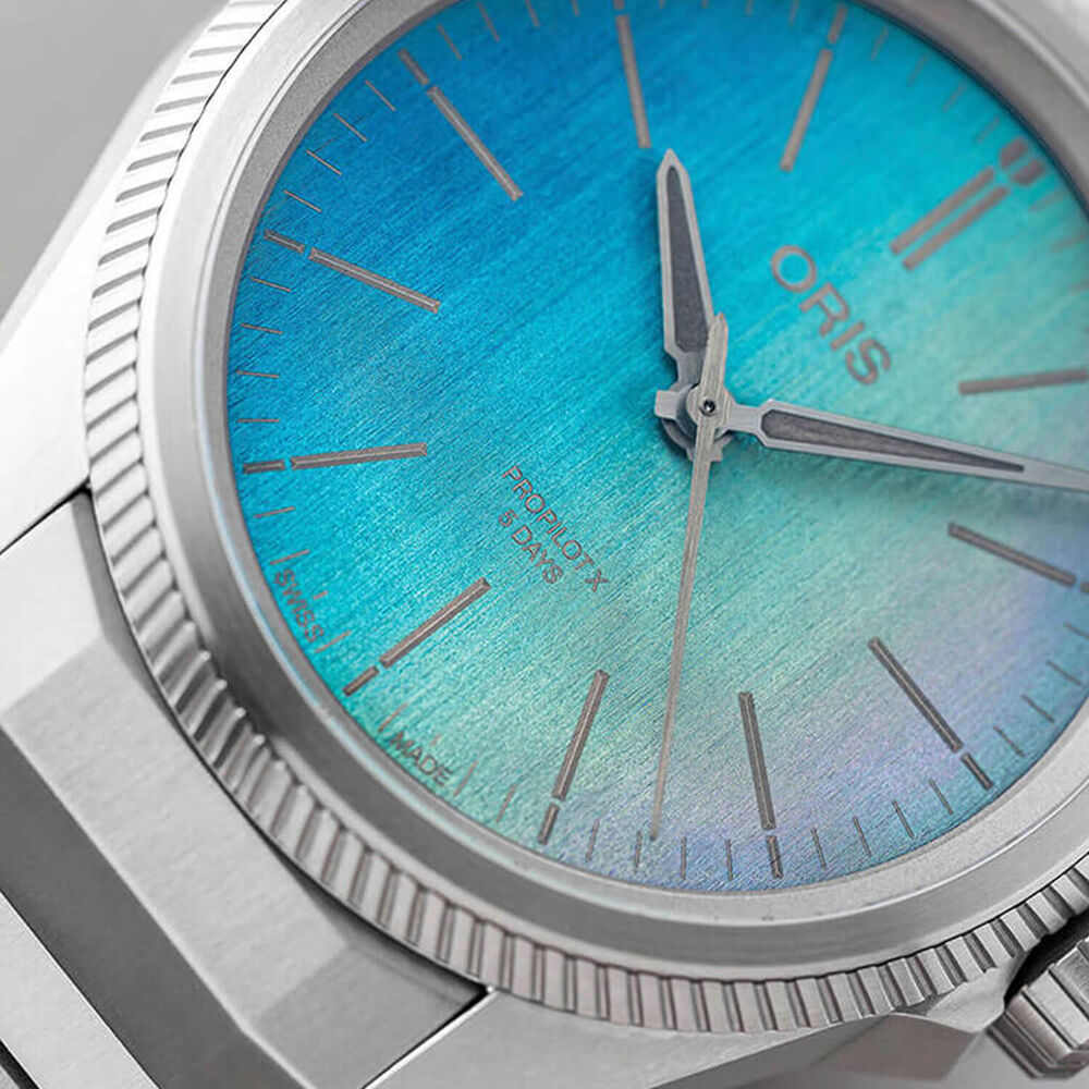 Oris ProPilot X 38mm Laser Dial Titanium Case Bracelet Watch image number 2