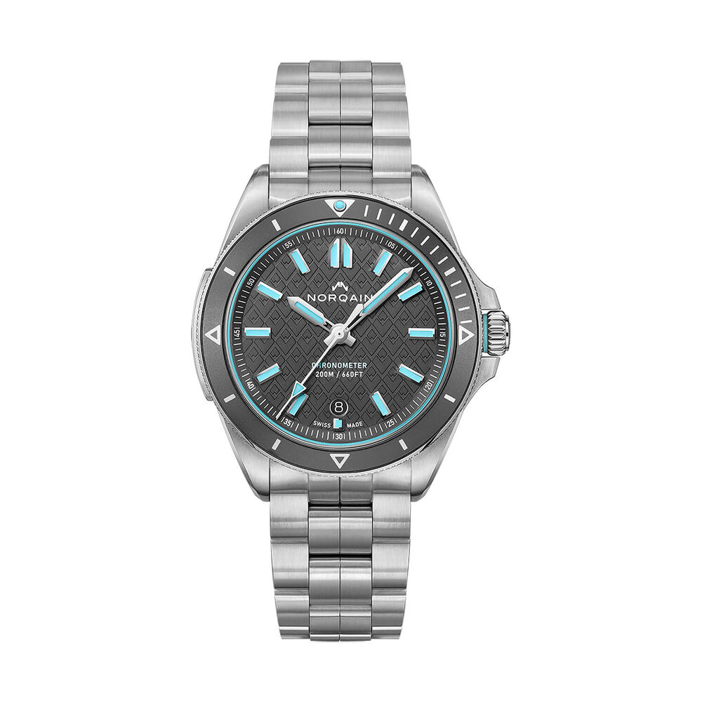 NORQAIN Adventure 40mm Grey Dial Stainless Steel Bracelet Watch