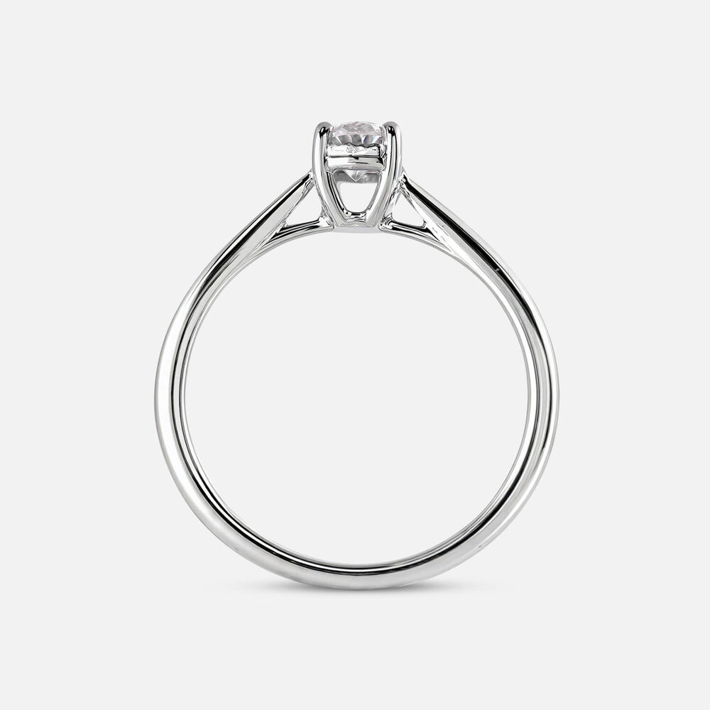 Prism 9ct White Gold 0.50ct Oval Diamond Solitaire Ring