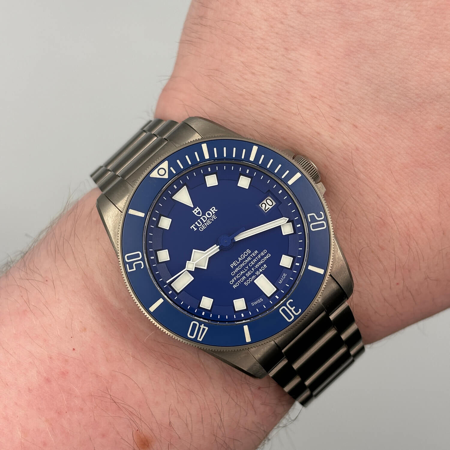TUDOR Pelagos Men s Automatic Blue Dial Bracelet Watch at Fraser Hart