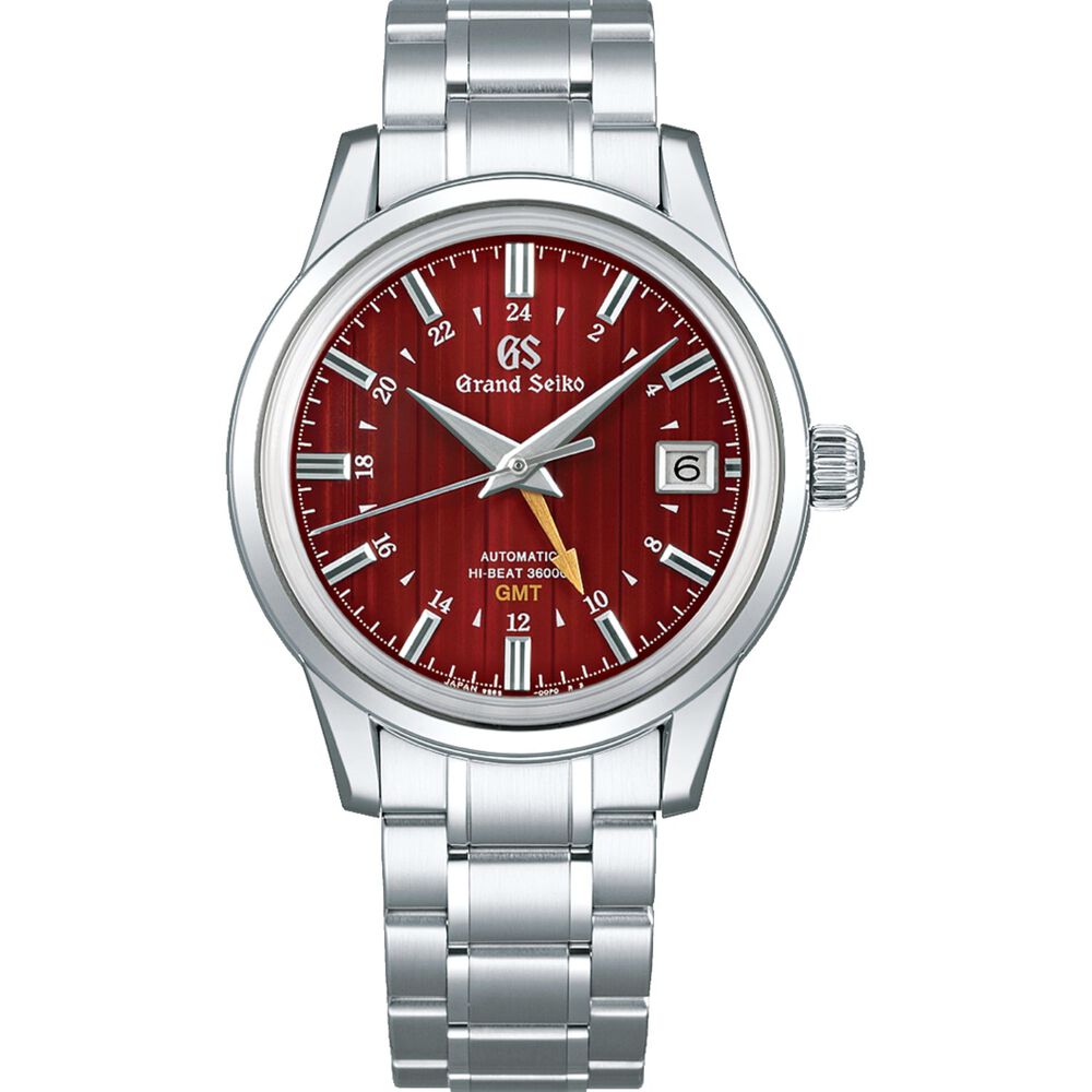 Grand Seiko Elegance Yuki Momiji Mechanical Hi-Beat 36000 GMT 39.5mm Red Dial Watch image number 0