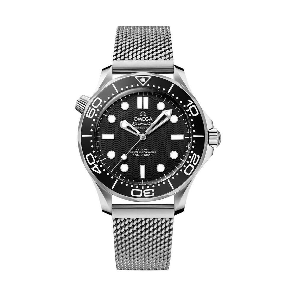 OMEGA Seamaster Diver 300M 42mm Black Dial Stainless Steel Mesh Bracelet Watch image number 0