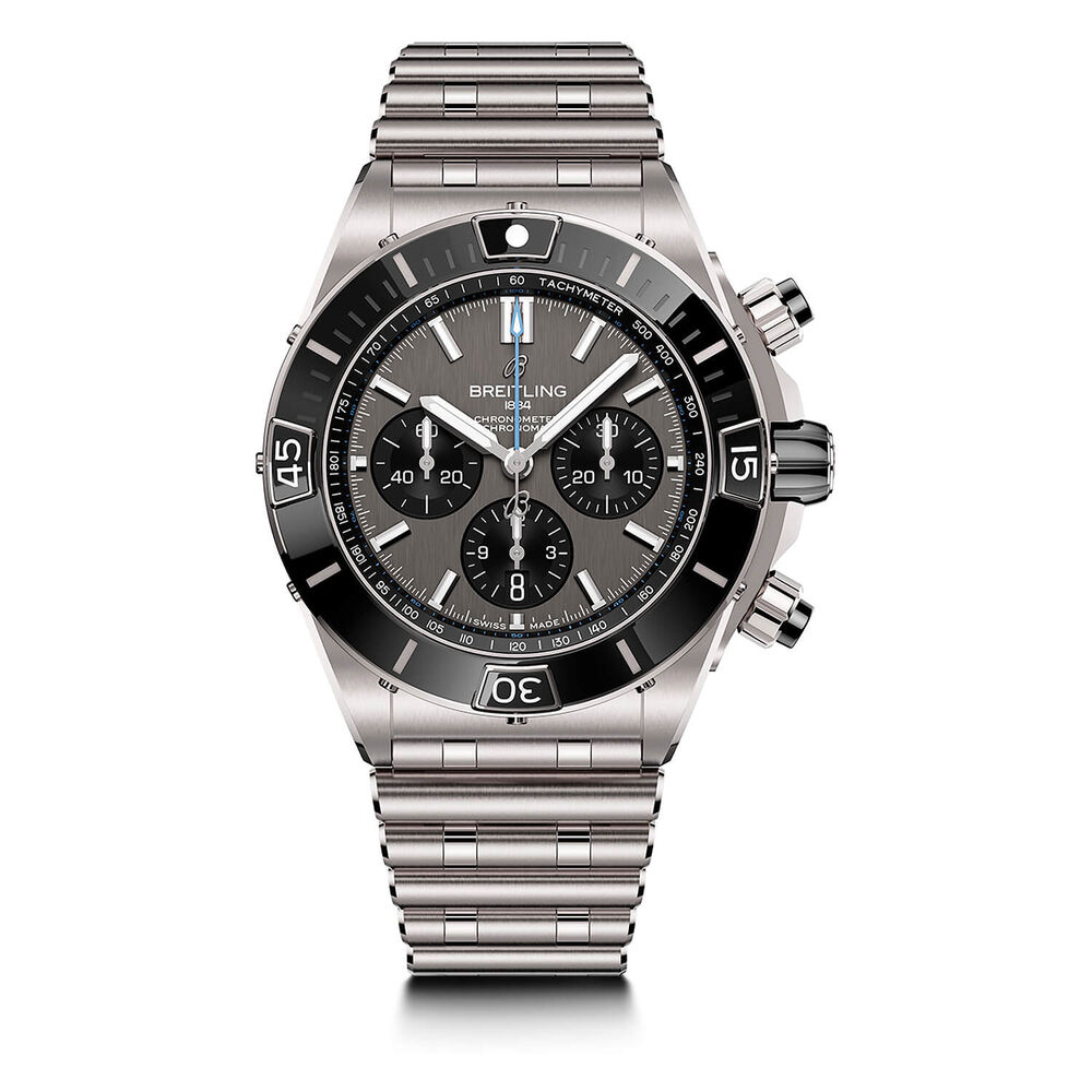 Breitling Super Chronomat B01 44mm Anthracite Dial Titanium Bracelet Watch image number 0