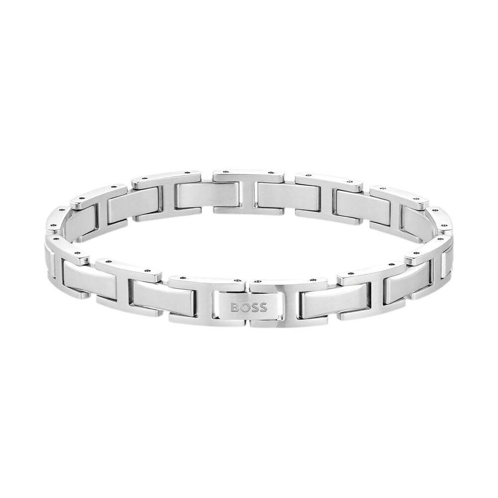 BOSS Wesley Silver Tone Stainless Steel Bracelet