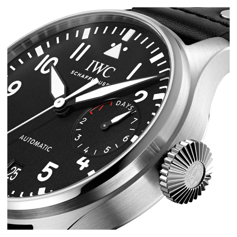 IWC Schaffhausen Big Pilot's Watch Black Dial Strap Watch image number 3
