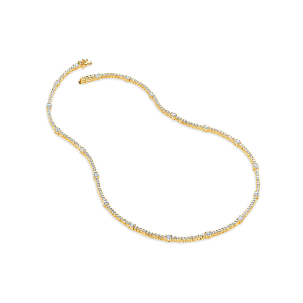 CARAT* London Phoebe Cubic Zirconia Gold Vermeil Tennis Necklace