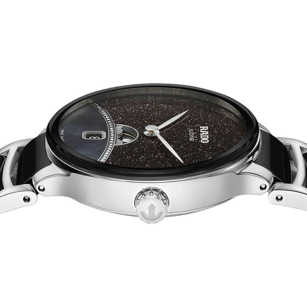 Rado Centrix Moonphase Limited Edition 35mm Black Dial Ceramic Bracelet Watch