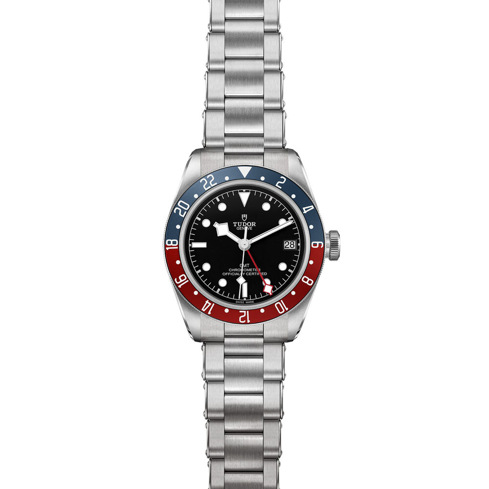 TUDOR Black Bay GMT Black Dial Steel Bracelet Men's Watch