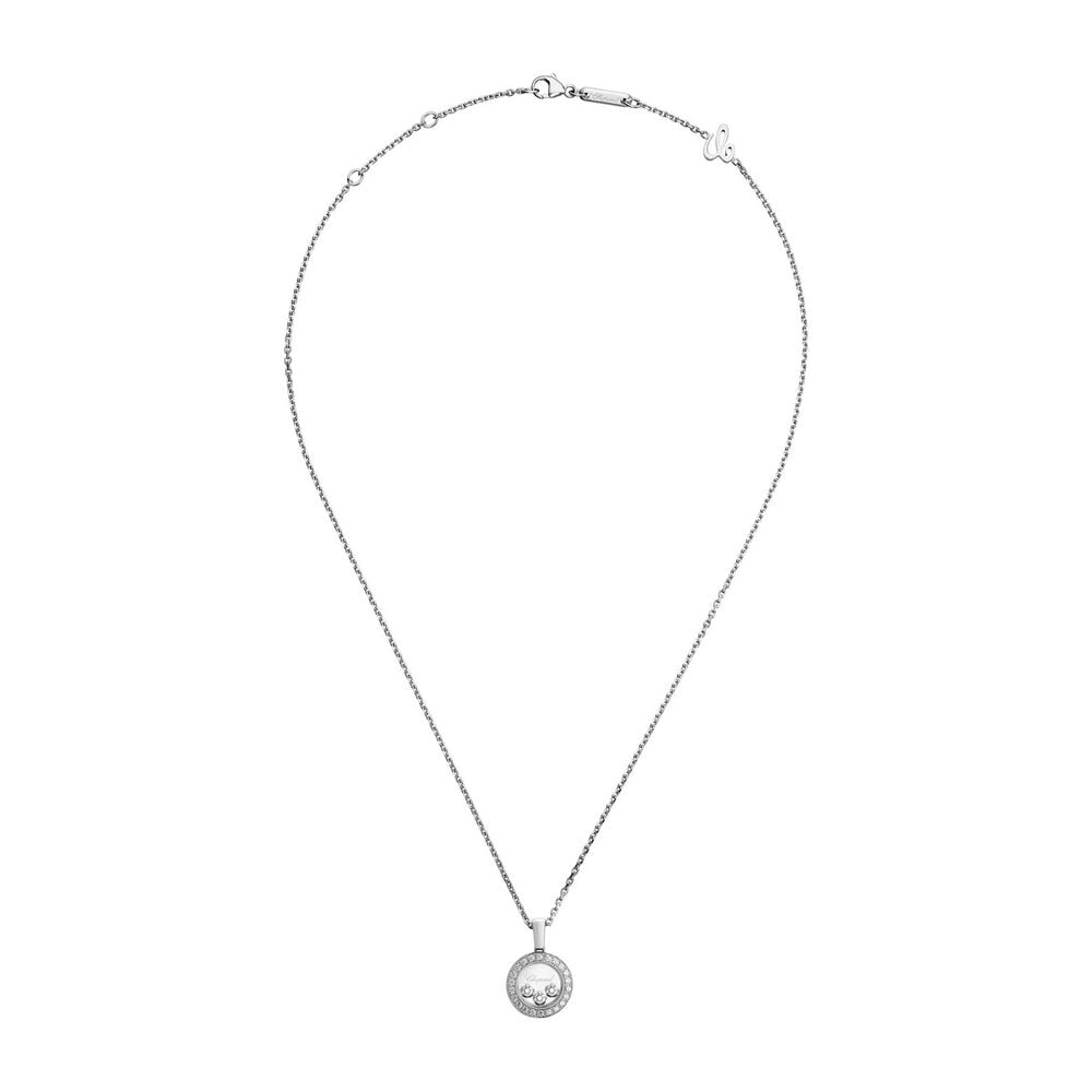 Chopard 18ct White Gold 0.35ct Happy Diamond Round Pendant image number 0