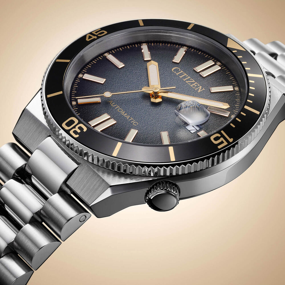 Citizen Tsuyosa Shore Timeslip 40mm Black Dial Steel Bracelet Watch