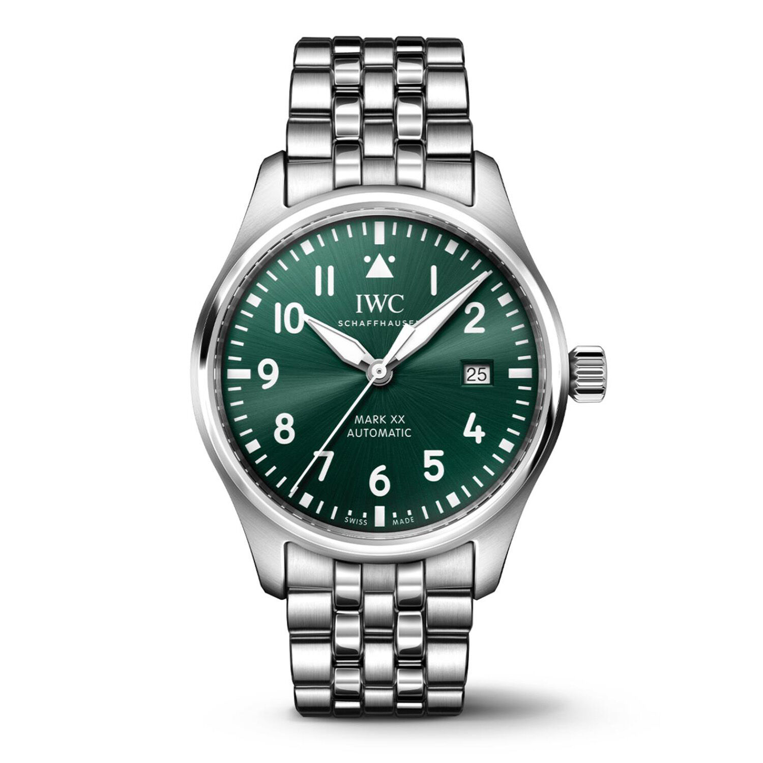 IWC Schaffhausen Pilot s Mark XX 40mm Green Dial Bracelet Watch