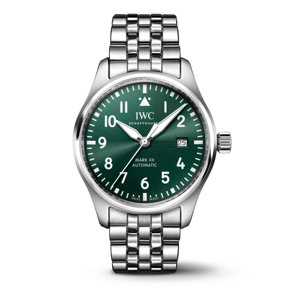 IWC Schaffhausen Pilot's Mark XX 40mm Green Dial Bracelet Watch image number 0