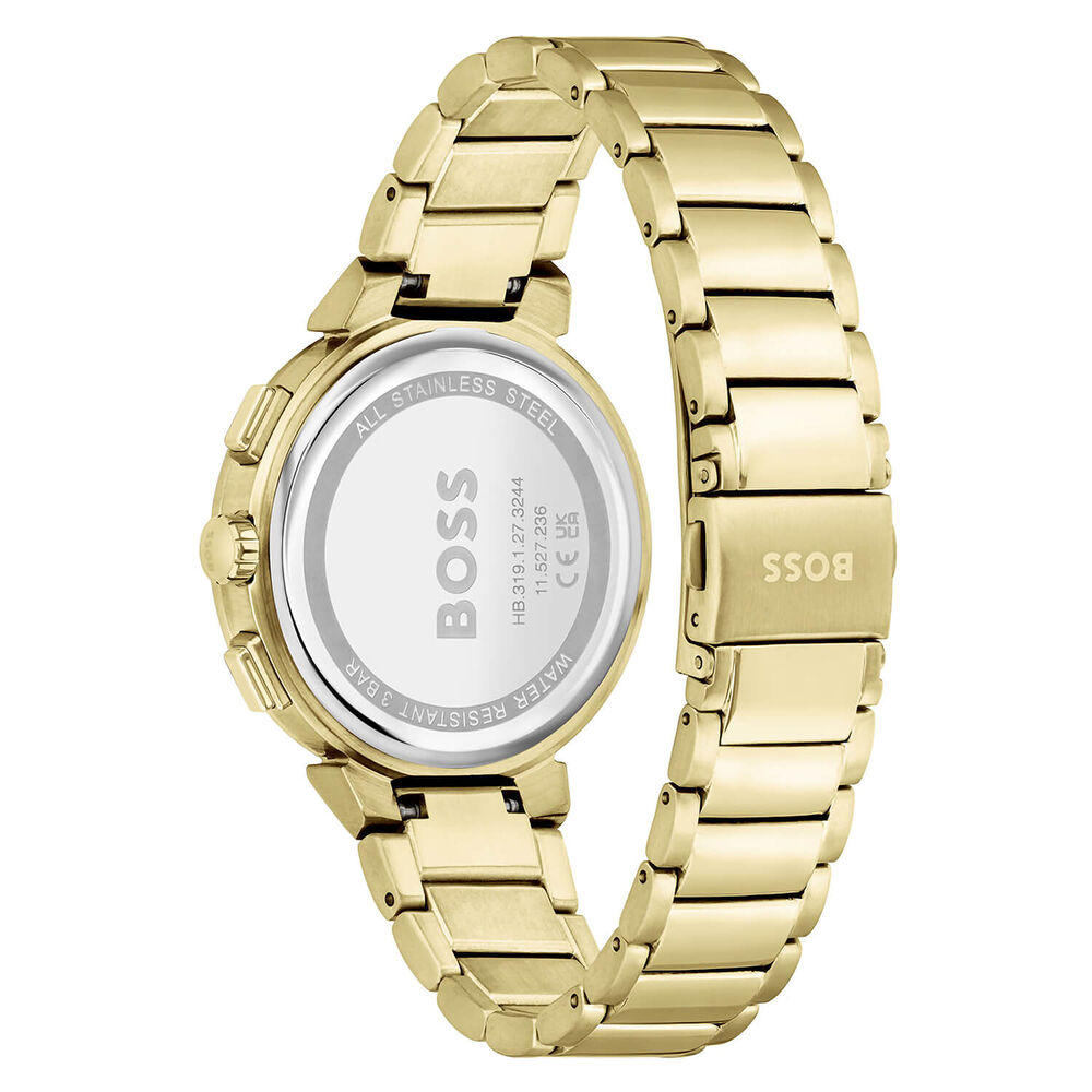 BOSS One 38mm Green Dial Yellow Gold PVD Case & Bracelet Watch image number 1
