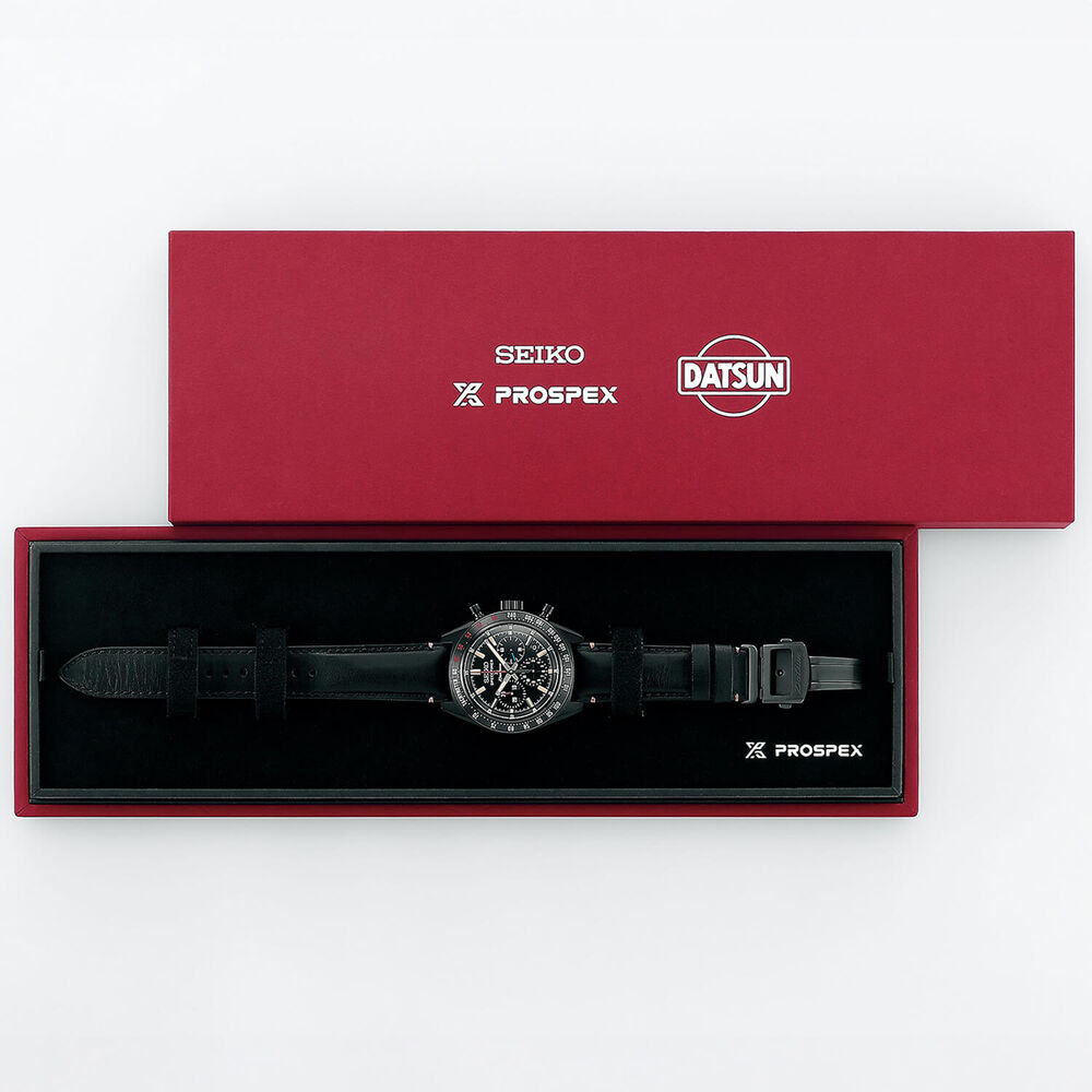 Seiko Prospex Speedtimer x DATSUN Fairlady Z Limited Edition 42mm Dial Leather Strap Watch image number 9