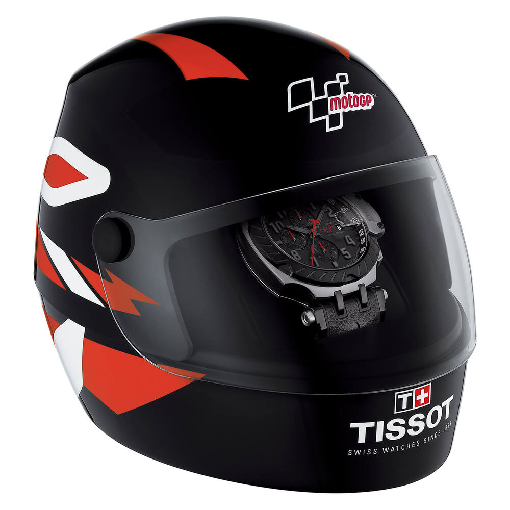 Tissot T-Race MOTO GP Limited Edition 45mm Automatic Black Dial Steel Case Black Leather Strap Watch image number 6
