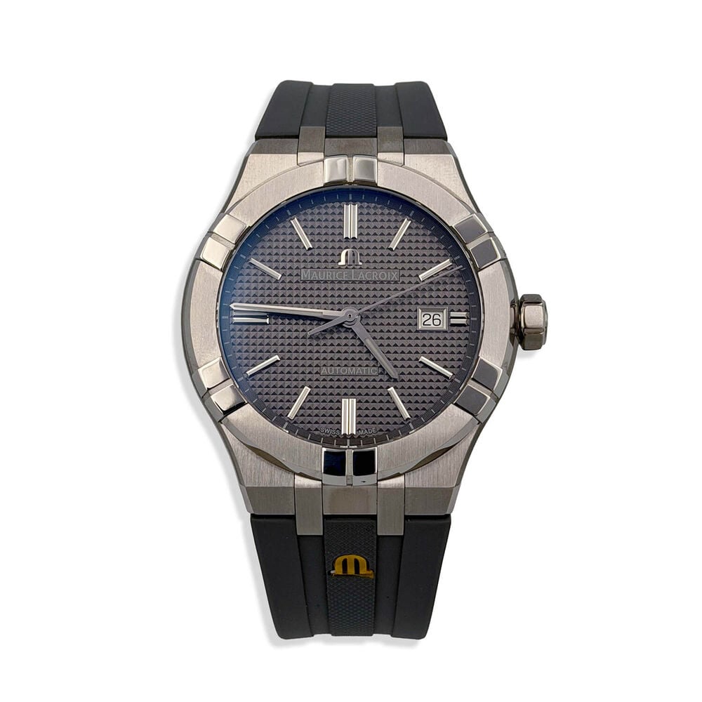 Pre-Owned Maurice Lacroix Aikon 42mm Automatic Grey Dial Black Rubber Strap Watch